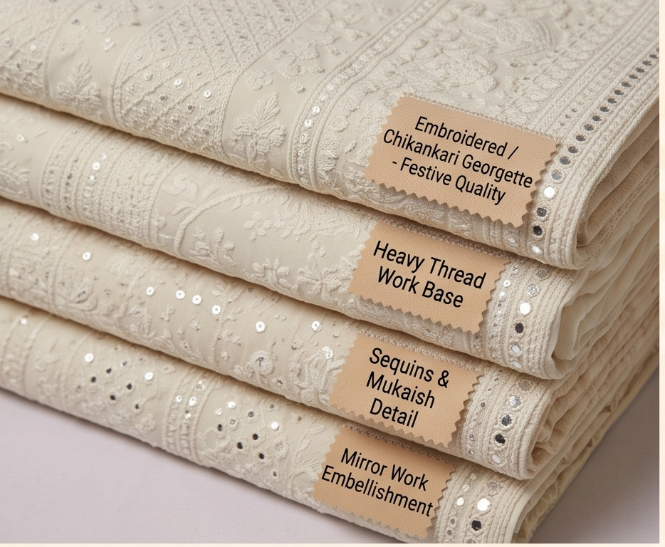 Embroidered / Chikankari Georgette