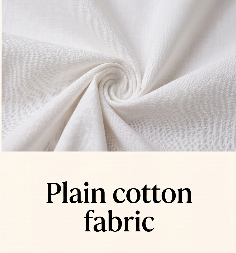 Plain cotton fabric
